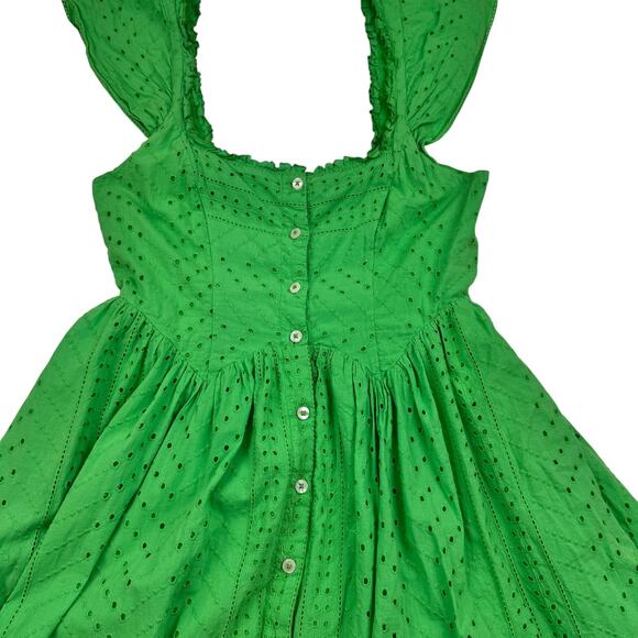 Urban Outfitters Boho Eyelet Cotton Sexy Maxi Sundress Women's Size Medium - Picture 3 of 13